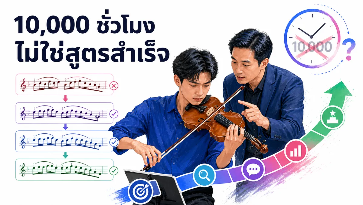 ทำไม "10,000 ชั่วโมงสู่ความเชี่ยวชาญ" ถึงไม่ใช่สูตรสำเร็จ และงานวิจัยจริงพบอะไรบ้าง