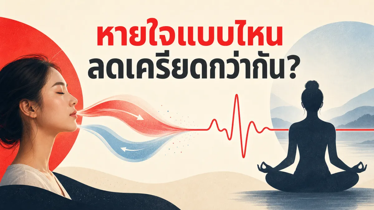 หายใจแบบมีจังหวะ (Cyclic Sighing) ช่วยลดเครียดได้เร็วกว่านั่งสมาธิจริงไหม เมื่องานวิจัยที่ควบคุมอย่างเข้มงวดที่สุดพบว่าจังหวะการหายใจอาจไม่สำคัญเท่าที่คิด