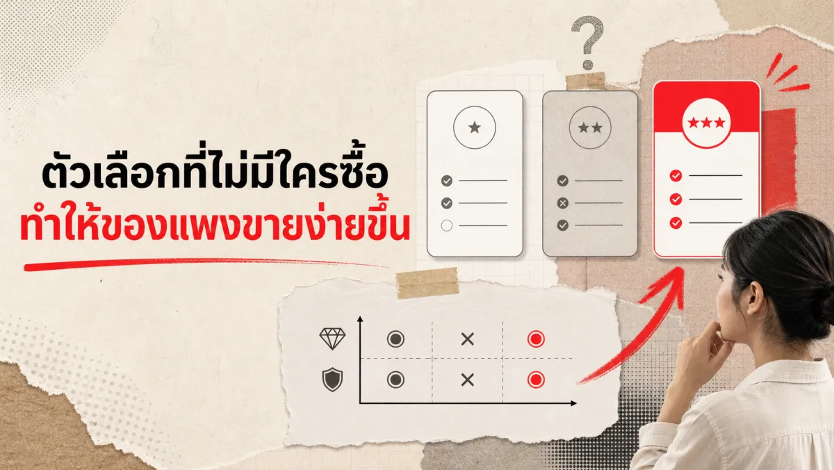 Decoy Effect: ทำไมการเพิ่มตัวเลือกที่ "ไม่มีใครเลือก" ถึงทำให้คนตัดสินใจซื้อตัวเลือกที่แพงกว่าได้ง่ายขึ้น