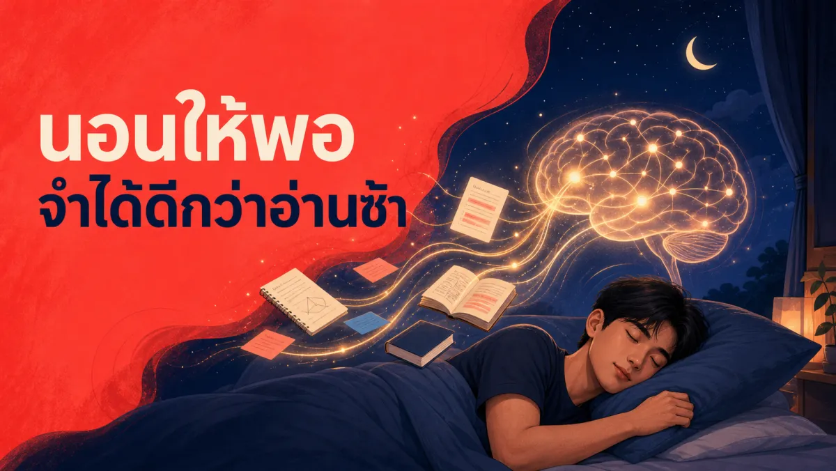 ทำไมนอนหลับให้เพียงพอถึงสำคัญกว่าอ่านหนังสือซ้ำอีกรอบก่อนสอบ